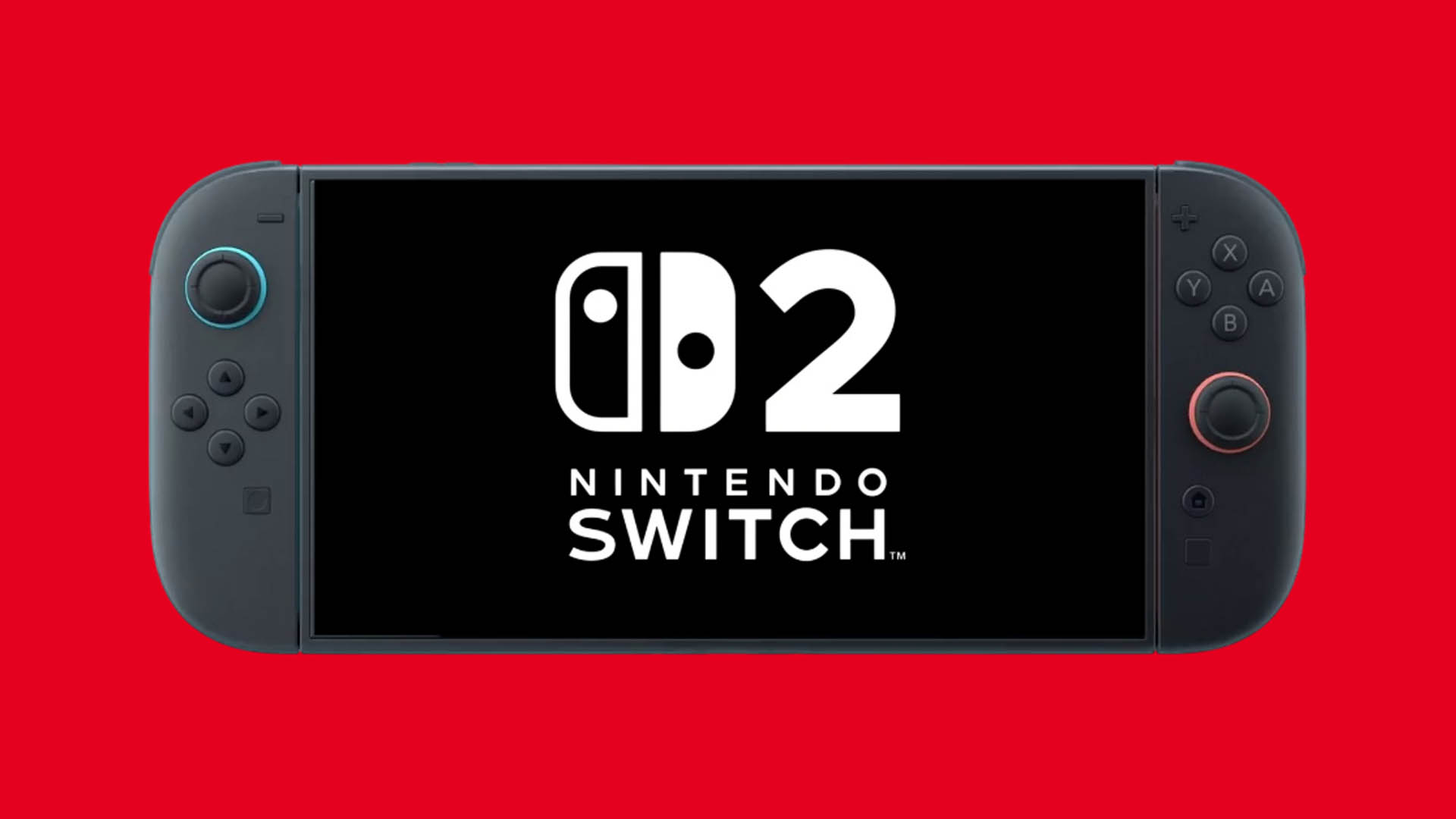 Nintendo Switch 2 system on a red background