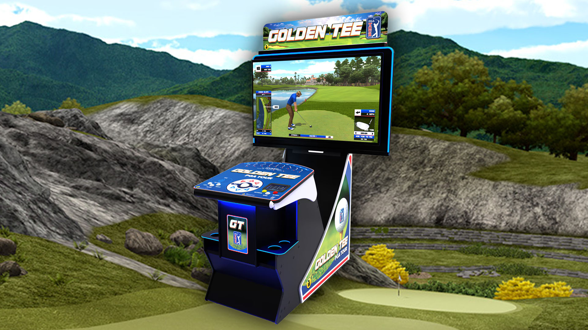 Golden Tee Golf Game Arcade Cabinet